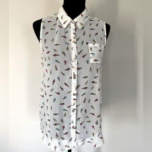 Sleeveless Blouse White, Small